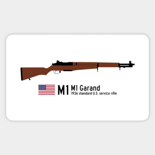 M1 Garand 1936 standard U.S. service rifle historical U.S. weapon black Sticker